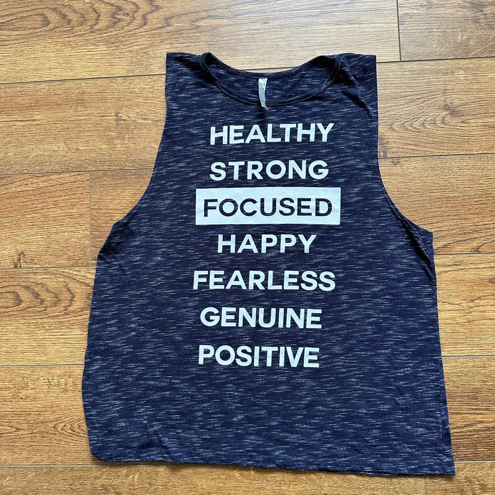 MT Dark Blue Motivational Muscle Tee